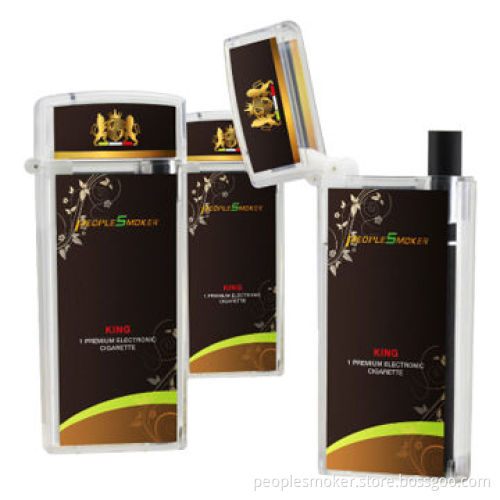 Disposable e-cigarette with PVC box package